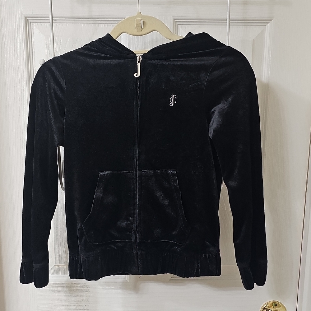 Vintage Juicy Couture Black Kids Hoodie Size Medium